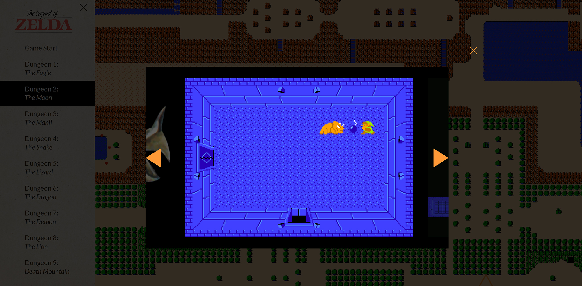 image of zelda interactive map popup modal slider